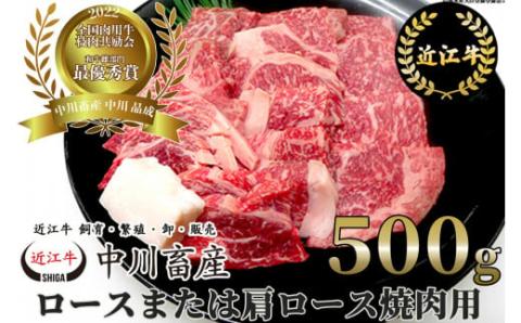 全国肉用牛枝肉共励会最優秀賞受賞 中川牧場の近江牛ロースまたは肩ロース焼肉用５００ｇ[高島屋選定品］　C-E10　（株）高島屋洛西店