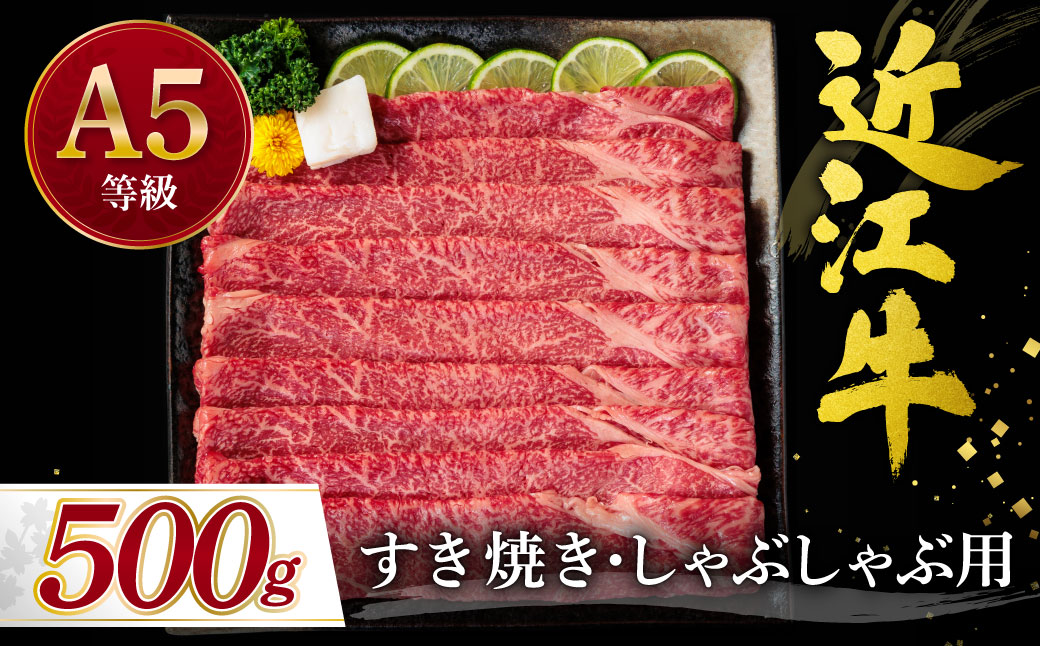 近江牛赤身（すき焼き・しゃぶしゃぶ用）500ｇ　C-D23　有限会社　常松商店
