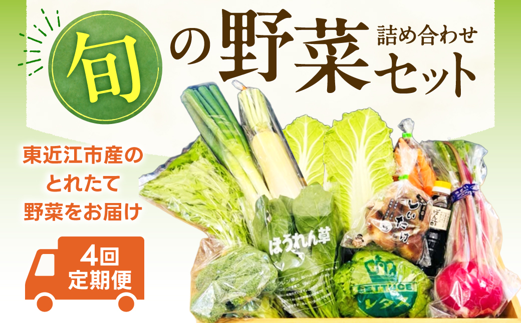 東近江市産とれたて季節の旬野菜セット4回定期便 一般財団法人愛の田園振興公社 滋賀県 東近江市 D28 野菜セット 旬野菜 定期便 詰め合わせ お取り寄せ 産地直送 新鮮野菜 滋賀県産 東近江市産