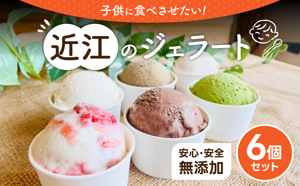 近江のジェラート （6個セット） かなめカフェ 滋賀県 東近江市 O-E07 ジェラート アイス アイスクリーム 滋賀 近江 スイーツ ギフト