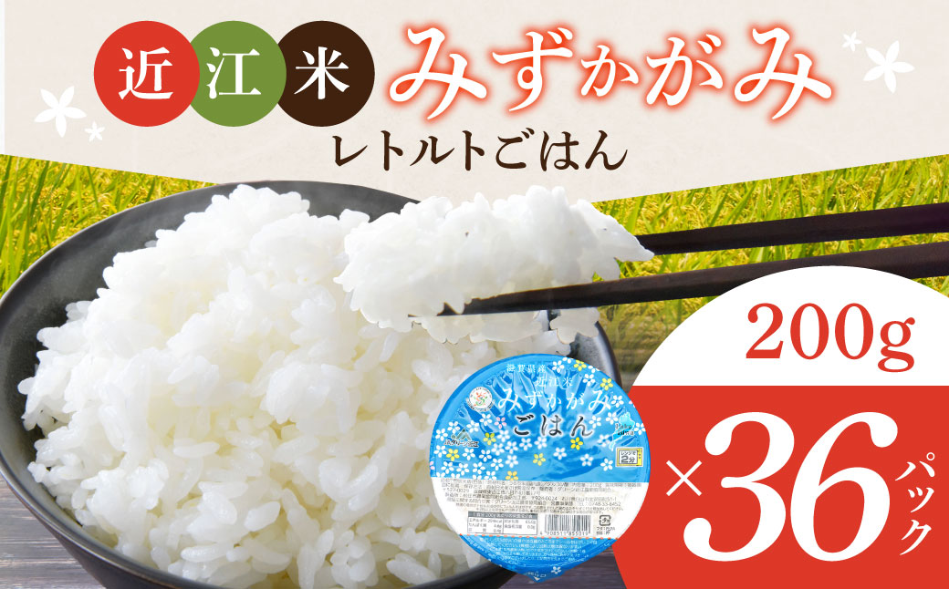 JAグリーン近江 みずかがみ レトルトご飯 200g×36個 A-H09 グリーン近江農業協同組合