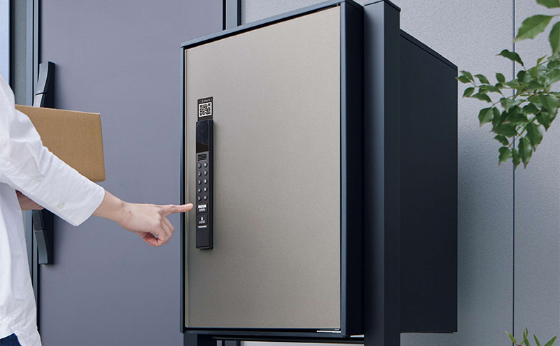 Panasonic電子錠宅配ボックス　イーコンボライトスマリ　ミドルマットブラック