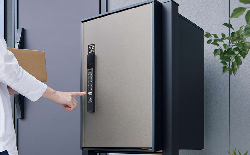 Panasonic電子錠宅配ボックス　イーコンボライトスマリ　ミドル漆喰ホワイト