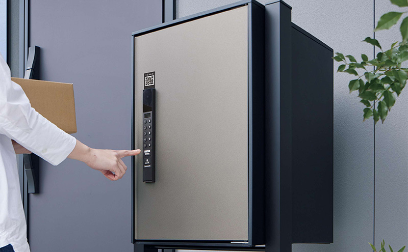 Panasonic電子錠宅配ボックス　イーコンボライトスマリ　ミドルボルドー