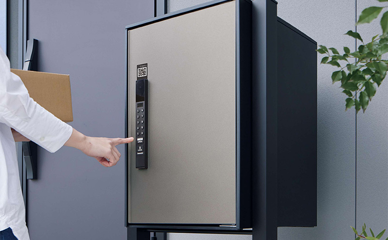 Panasonic電子錠宅配ボックス　イーコンボライトスマリ　ラージダークウッド