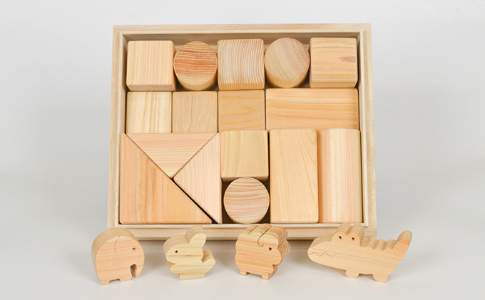 国産ひのき積み木セット（S）