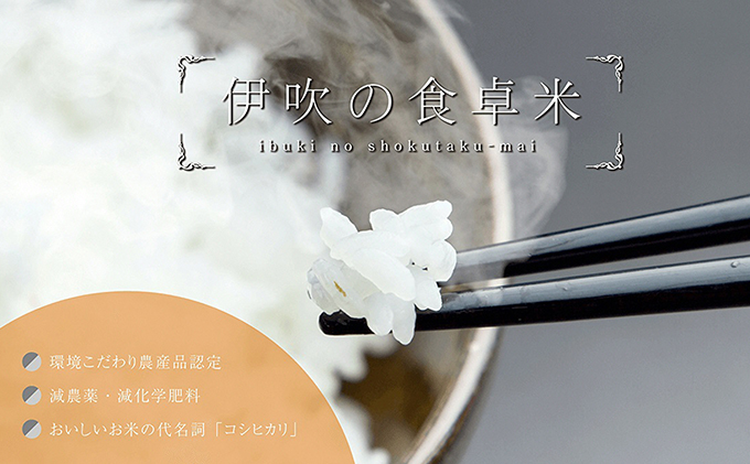 【令和6年産新米】伊吹の食卓米 20kg×3回お届け