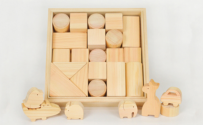 国産ひのき積み木セット（M）