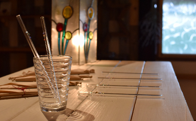 ガラスのストローセット（ストレートタイプ）