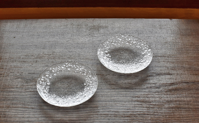 ガラスのお皿（小皿2枚組）