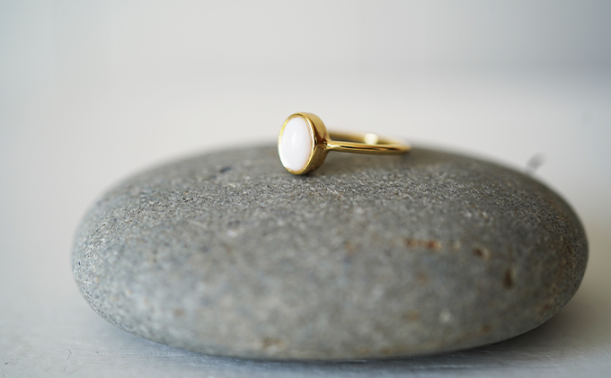 池蝶貝（イケチョウガイ）オーバルリング【10号】