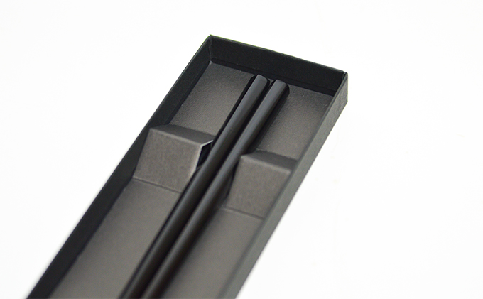 「近江の名工　石久仏壇店」　漆塗り箸　普通　黒23cm