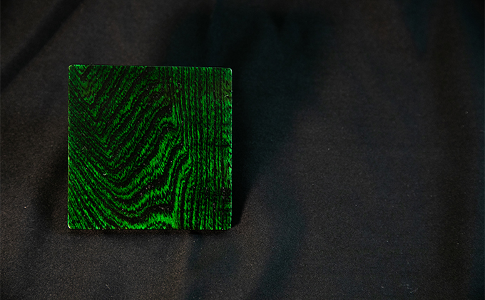 【usiru（ウシル）】漆のコースター2枚セット　緑