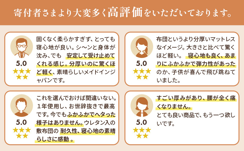 6層敷布団「premium琵琶」