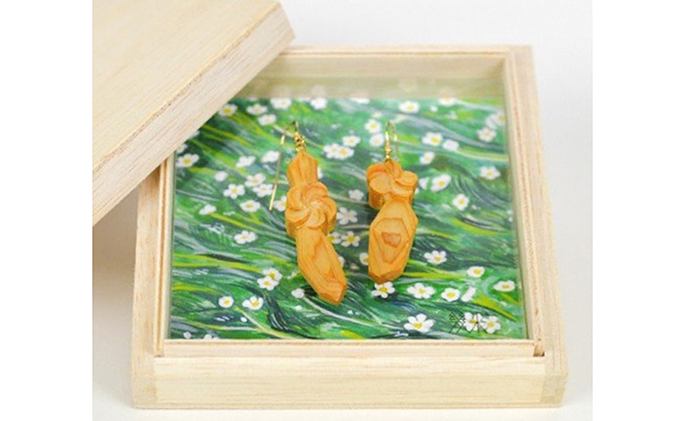 幾木　木彫アクセサリー　梅花藻