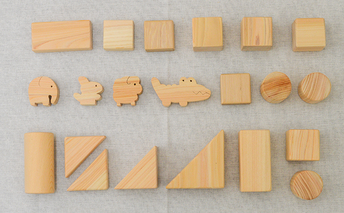 国産ひのき積み木セット（S）