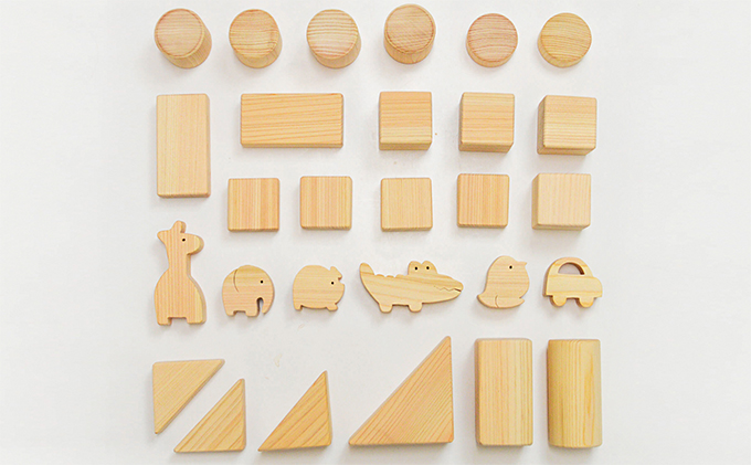 国産ひのき積み木セット（M）