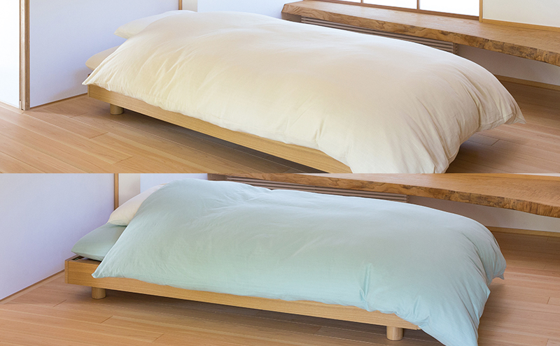 オーガニックコットン使用　和晒　掛布団カバー　SWL アイボリー