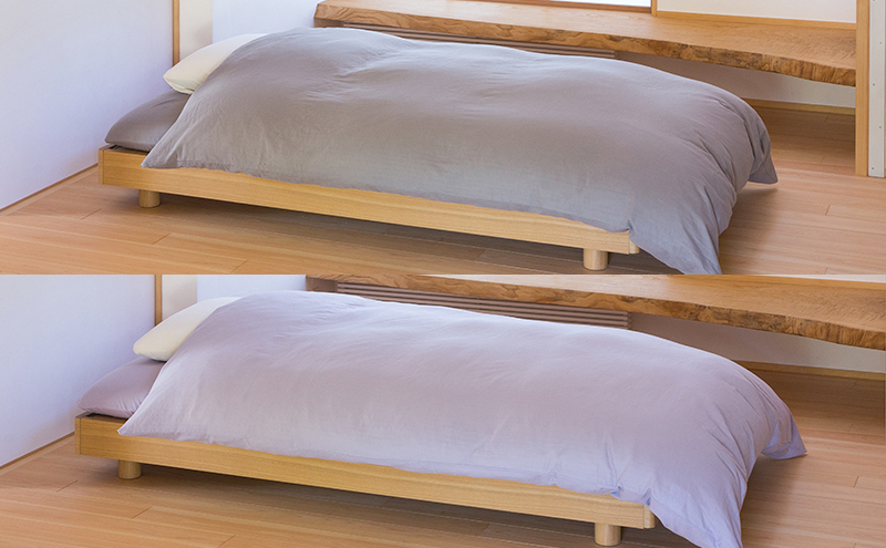 オーガニックコットン使用　和晒　掛布団カバー　SWL アイボリー