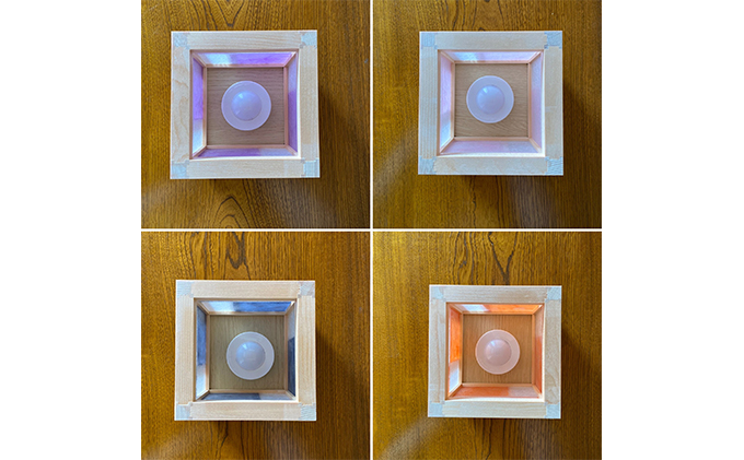 キューブ型あんどん「和あそ美cube」紫