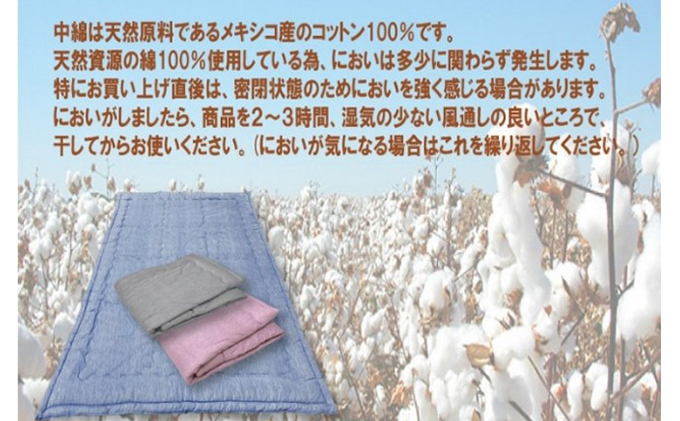 「琵琶湖の肌ふとん」シングル　グレー