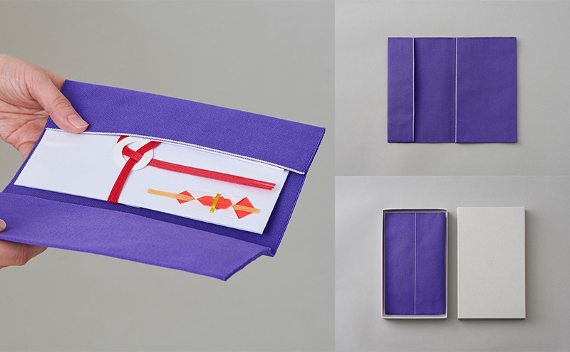 手織り絹綴織で仕立てた　ふくさ　銀鼠