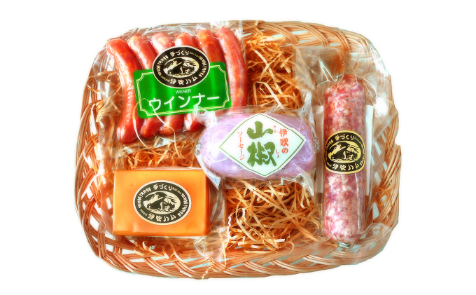 伊吹ハム 伊吹ハム4点セット ハム ソーセージ ウィンナー ウインナー ソフト サラミ スモークチーズ スモーク チーズ 詰め合わせ ギフト キャンプ BBQ 肉 お肉 豚 豚肉 食べ比べ おつまみ つまみ 伊吹 ハム 国産