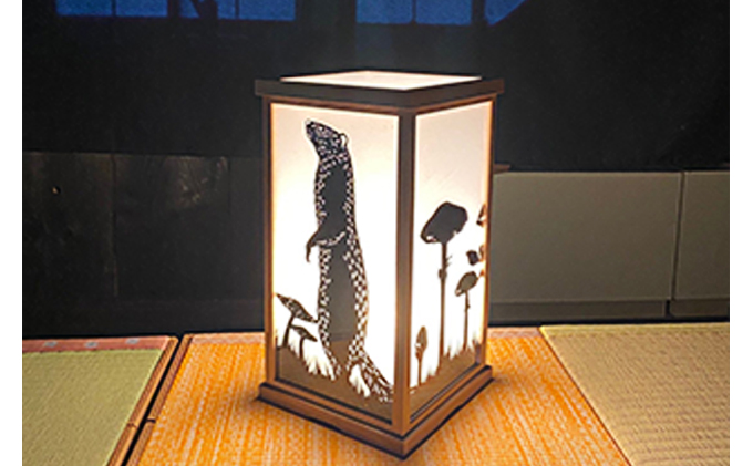 【笹木木工×早川鉄兵】切り絵のあんどん（イタチ）