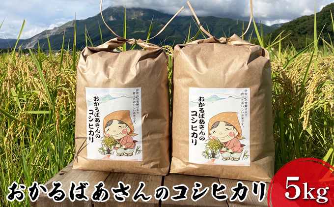 【令和7年産新米予約受付】おかるばあさんのコシヒカリ 5kg 令和7年産 新米 精米したて 白米 精米 米 お米 こめ コメ こしひかり コシヒカリ 令和7年 産地直送 滋賀 滋賀県 米原市