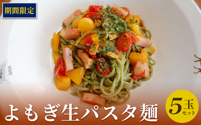 【数量・期間限定商品】よもぎ生パスタ麺(5玉セット)
