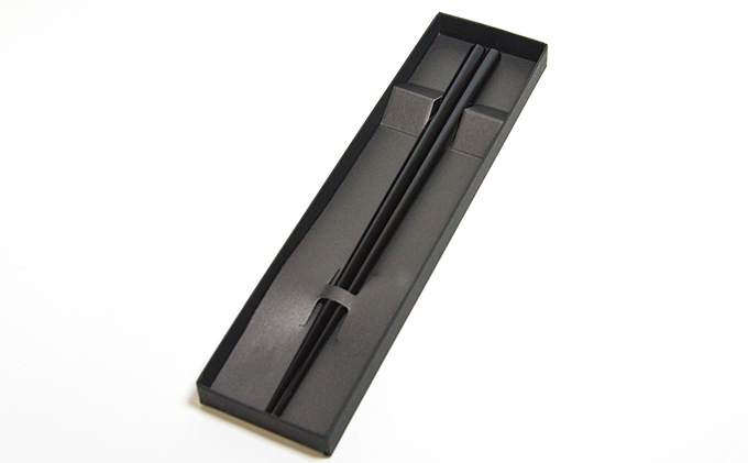 「近江の名工　石久仏壇店」　漆塗り箸　すりはがし　黒21cm