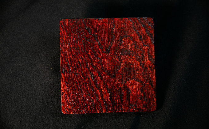 【usiru（ウシル）】漆のコースター2枚セット　赤