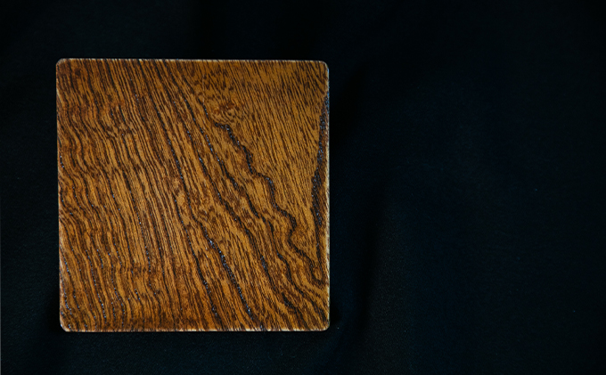 【usiru（ウシル）】漆のコースター2枚セット　黄