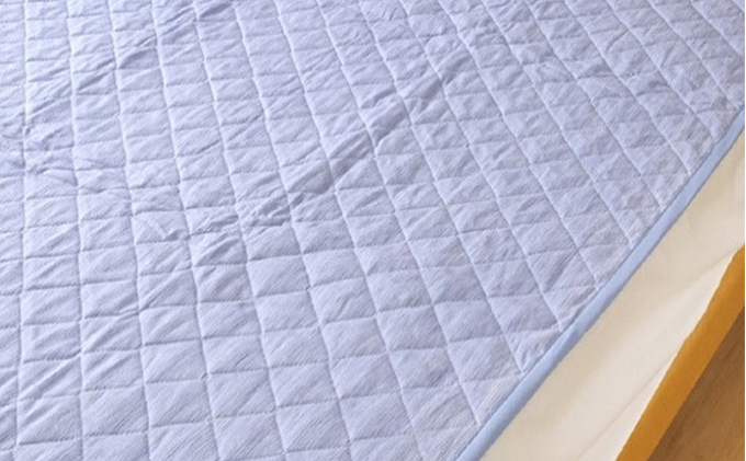 「琵琶湖の敷パット」セミダブル　グレー