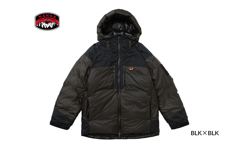 NANGA 30th Anniversary AURORA TEX COMBI DOWN JACKET ブラック×レッド・M