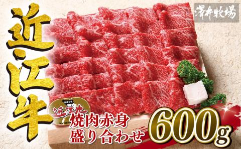 近江牛 牛肉 焼肉 600g  お肉 肉 カタ モモ バラ 赤身 盛り合わせ 国産 ブランド牛 日本三大和牛 和牛 黒毛和牛 贈り物 ギフト 冷凍 産地直送 滋賀県 竜王町 澤井牧場 送料無料