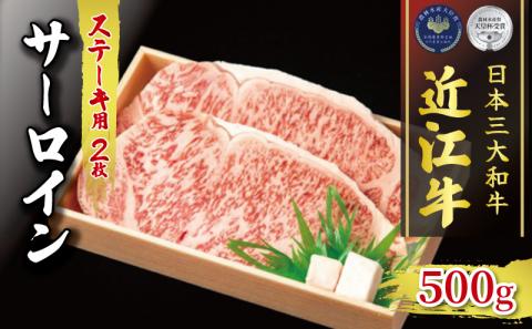 黒毛和牛 サーロイン ステーキ 500g ( 250g×2 ) 冷凍 ブランド 肉 近江牛 三大和牛 贈り物 ギフト 滋賀県 竜王町 古株牧場