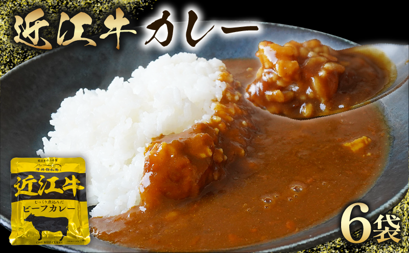 近江牛 カレー 160g×6袋セット レトルト カレー 黒毛和牛 牛肉 960g 肉 ギフト 自宅用 高級 黒毛和牛 国産 ふるさと納税 ブランド牛 三大和牛 和牛 贈り物 内祝い