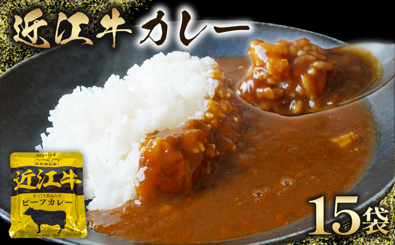 近江牛 カレー 160g×15袋セット ( レトルトカレー,近江牛カレー,2400g, 黒毛和牛カレー,国産,ふるさと納税, 牛肉カレー,黒毛和牛,ブランド牛,肉カレー,ギフト,自宅用,三大和牛,和牛カレー, 贈り物,内祝い