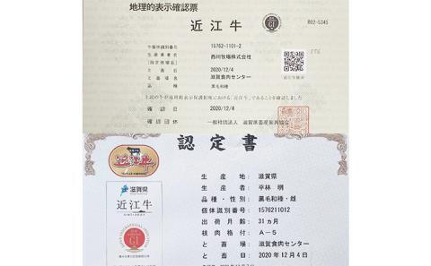 【近江牛 西川畜産】近江牛A5ランク雌牛　シャトーブリアン＆サーロインセット