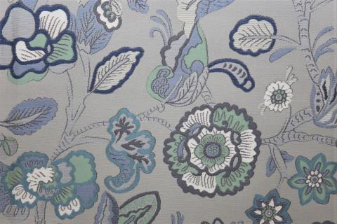 【西陣活性化を応援！】西陣織袋帯（モノクロ　RN　インド更紗　グレー）