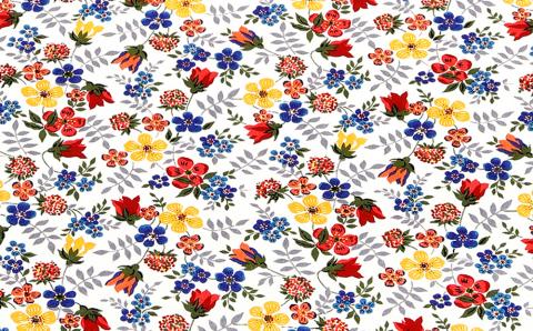 【高田勝】リバティプリントのきもの生地Edenham