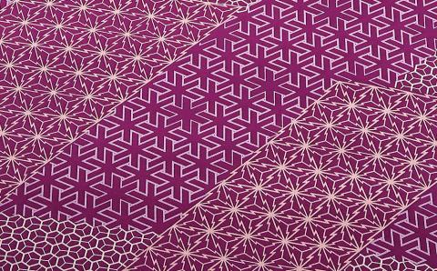 【高田勝】北斎模様のきもの生地・欄間