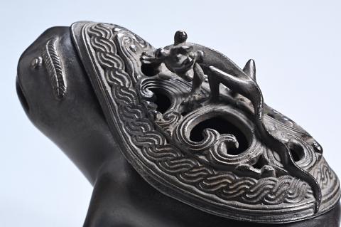 【清課堂】三足の蛙　銅・香炉