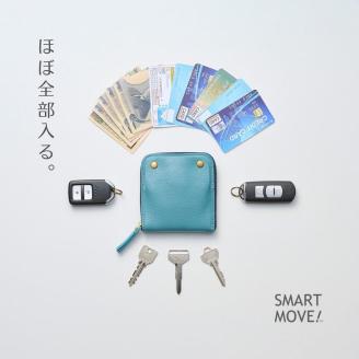 【洛景工房】ウォレットキーケース「SMART MOVE!」＜すんずり川床（水色）＞