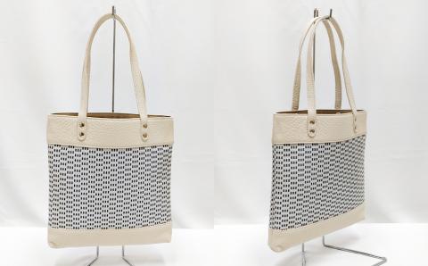 【Kyoto SILK Hannari】オリジナルトート（白藍・白エメグリーン・黒グレー）