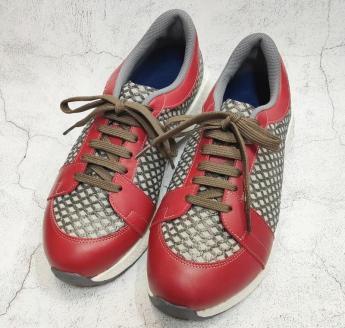 【ネーカーズ】【Tie a bond】西陣織スニーカー（赤）〈23cm〉