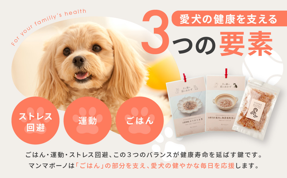 【MANMA BUONO】犬の手作りごはん お試しAセット3種｜京都 ペットフード ブランド 有名 人気ペットフード［ 愛犬の健康を支える ペーットフード 3種 人気セット こだわり 美味しい 栄養 ごはん 食事 人気 おすすめ お取り寄せ 通販 送料無料 ふるさと納税 ］