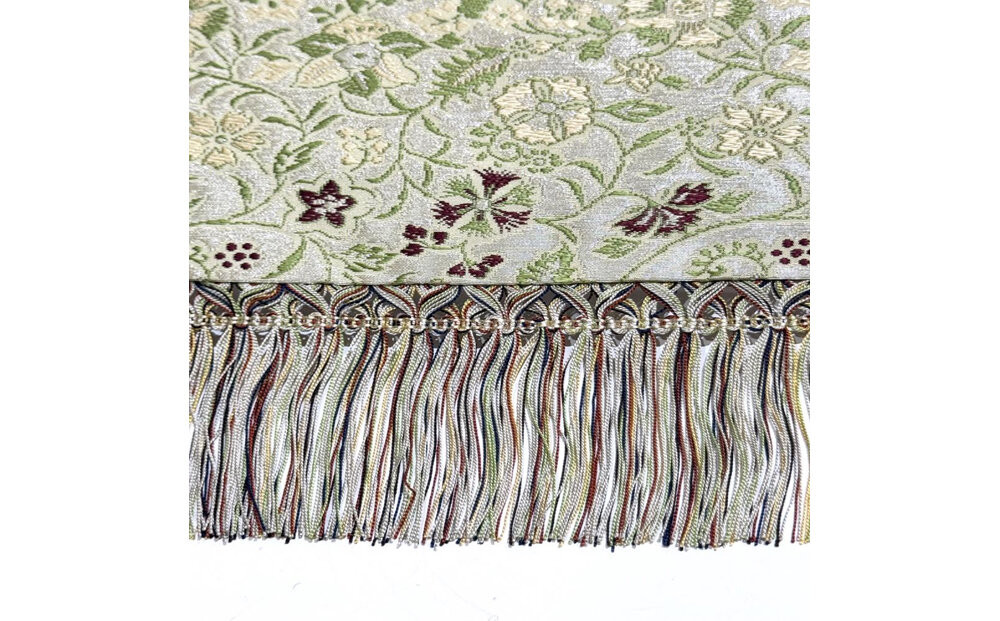 【高島屋選定品】＜龍村美術織物＞早雲寺テーブルセンター（1号サイズ・銀）