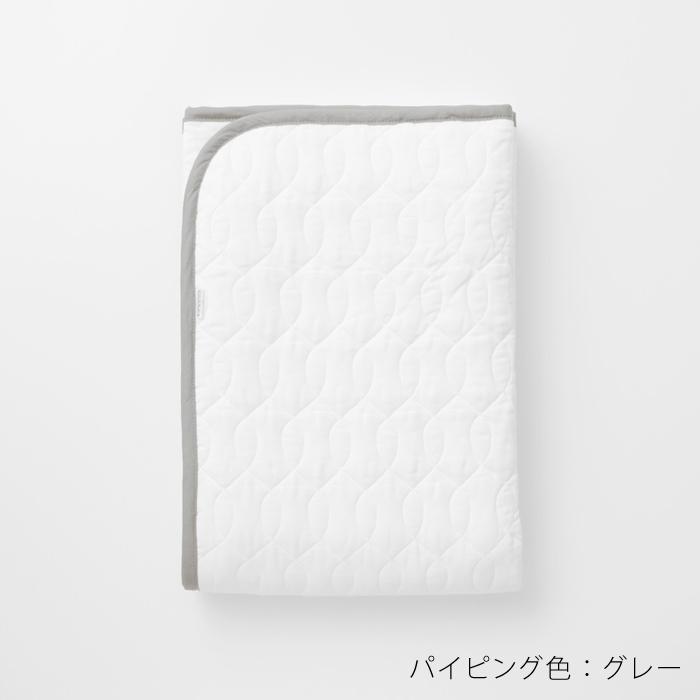 【大東寝具】～オールシーズン快適に使える敷パッド～ 京和晒綿紗 ガーゼ敷パッド（脱脂綿入り）4層（グレー・セミダブル）［ 京都 寝具 老舗 敷パッド ふとん 人気 おすすめ 快眠 寝ごこち 睡眠 健康 お取り寄せ 通販 送料無料 ふるさと納税 ］